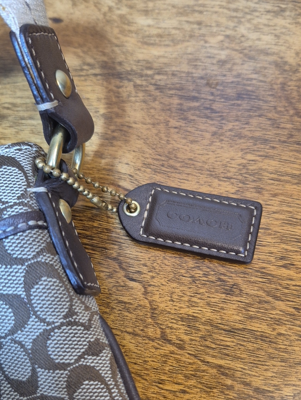 COACH Signature Pattern Jacquard 'Swingpack' Crossbody Shoulder Bag - Picture 8 of 17